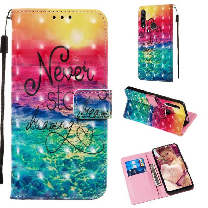 Cover Folio-hoesje Honor 9X Telefoonhoesje Stop Nooit Met Dromen