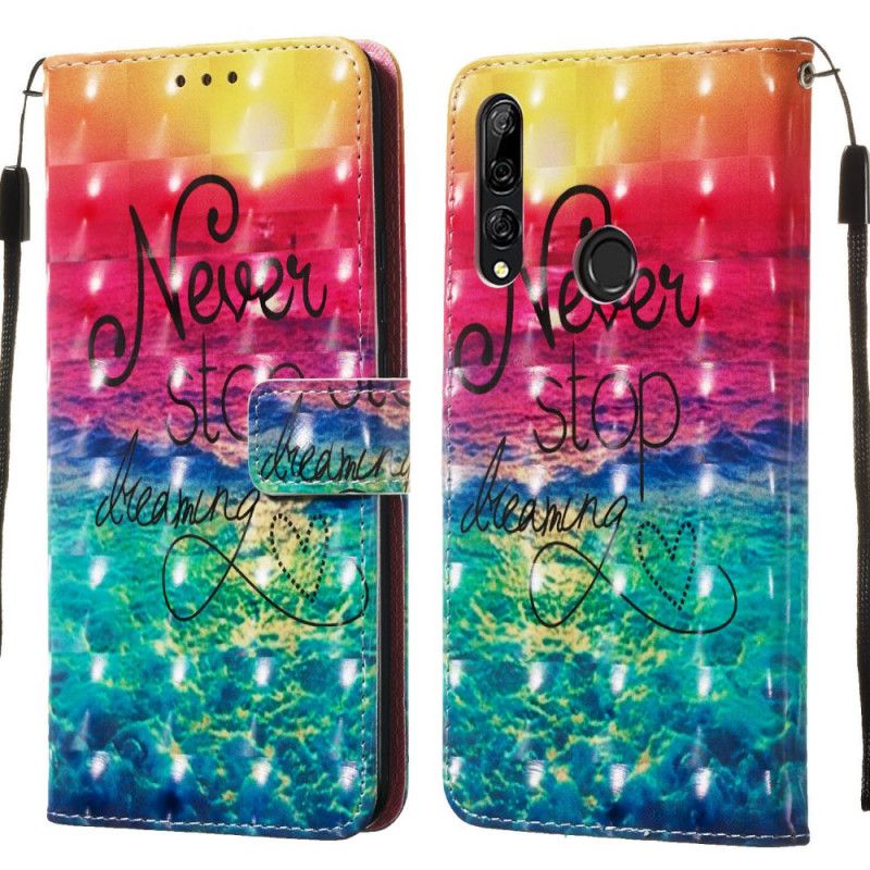 Cover Folio-hoesje Honor 9X Telefoonhoesje Stop Nooit Met Dromen