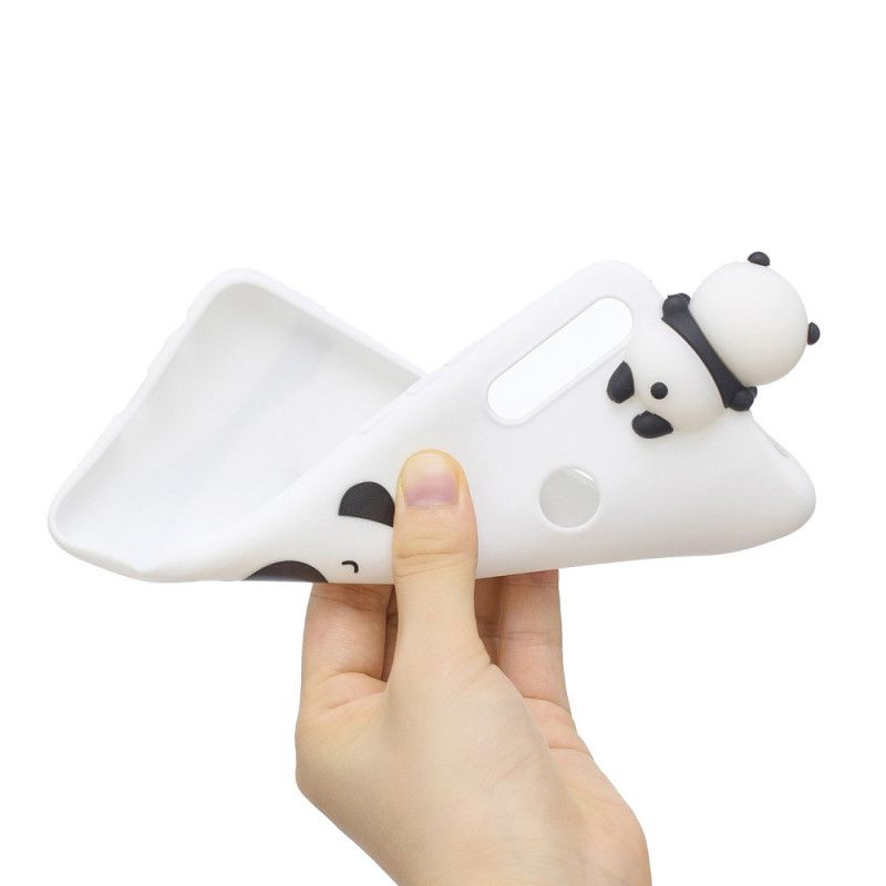 Cover Hoesje Honor 9X Wit Zwart Telefoonhoesje Geneviève De 3D Panda