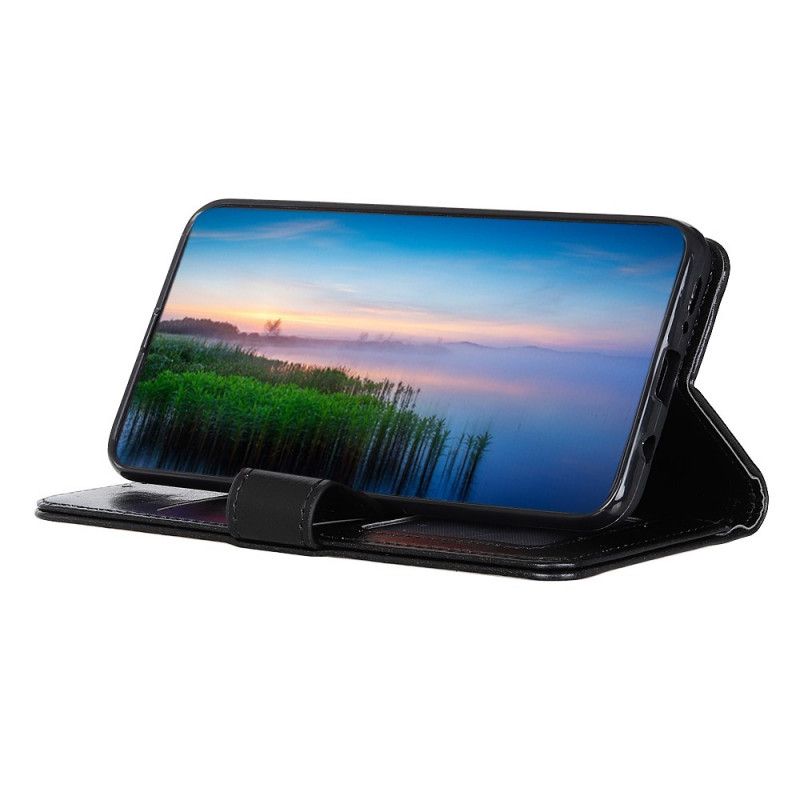 Folio-hoesje voor Honor 9X Wit Zwart Sobere Leerstijl