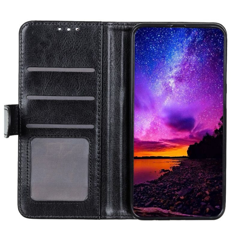 Folio-hoesje voor Honor 9X Wit Zwart Sobere Leerstijl