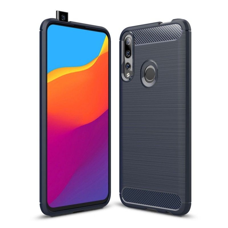 Hoesje Honor 9X Rood Zwart Geborsteld Koolstofvezel