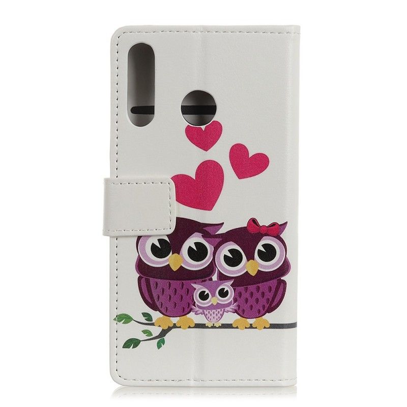 Leren Hoesje Honor 9X Paar Uilen