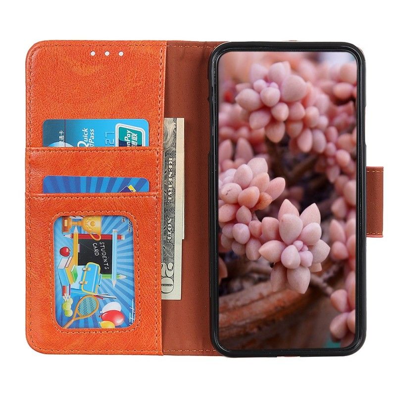 Leren Hoesje Honor 9X Rood Zwart Glanzend Leereffect