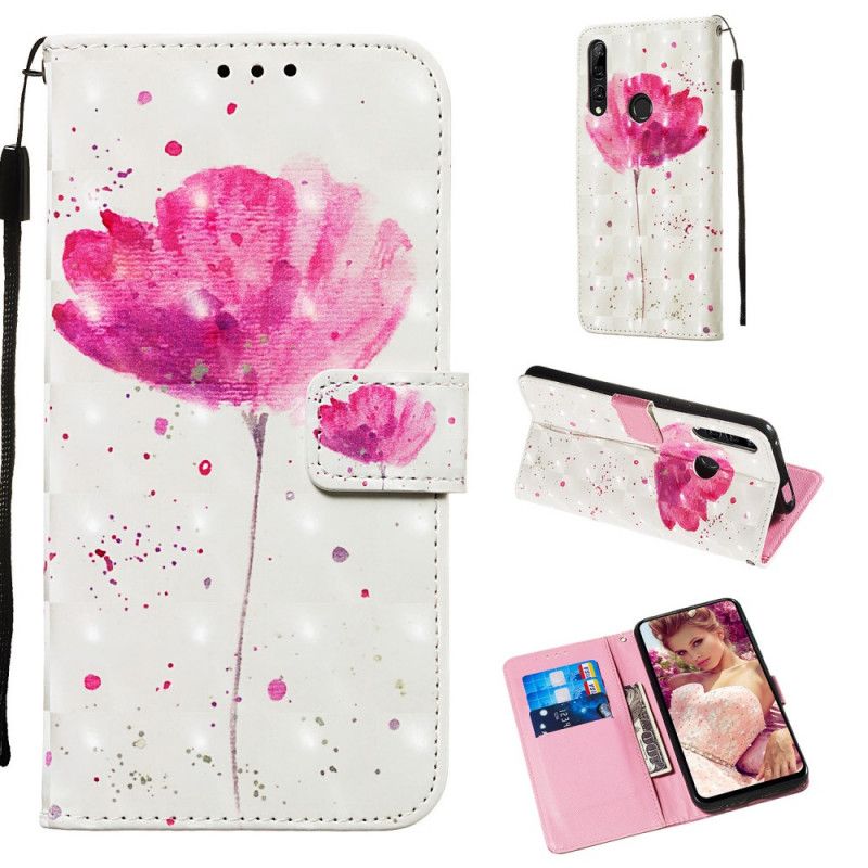 Leren Hoesje voor Honor 9X Aquarel Klaproos