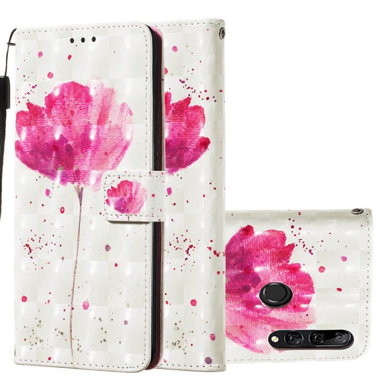 Leren Hoesje voor Honor 9X Aquarel Klaproos