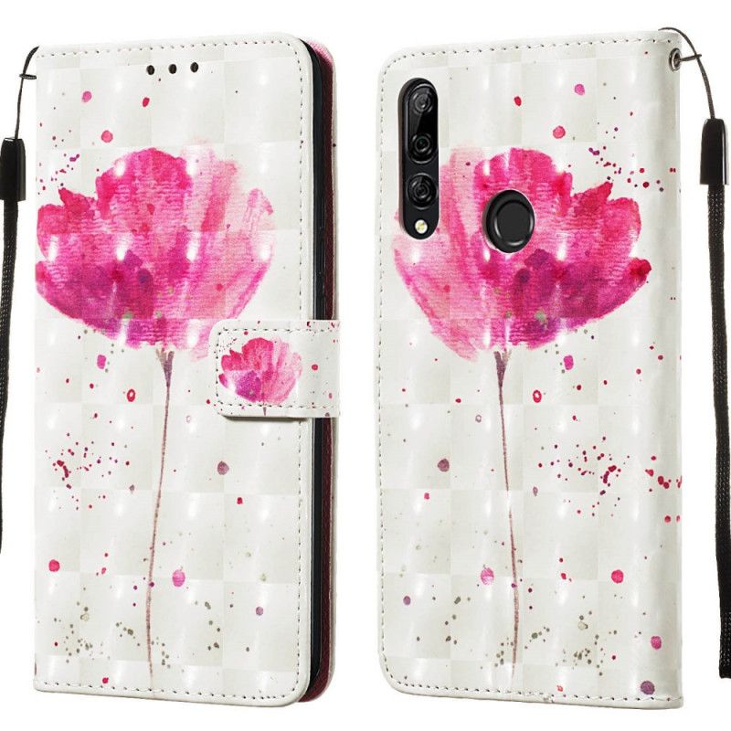 Leren Hoesje voor Honor 9X Aquarel Klaproos