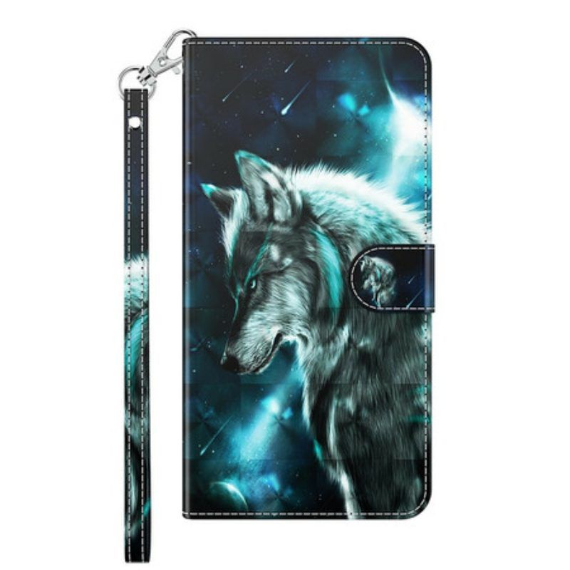 Flip Case voor Samsung Galaxy M12 / A12 Majestueuze Wolf