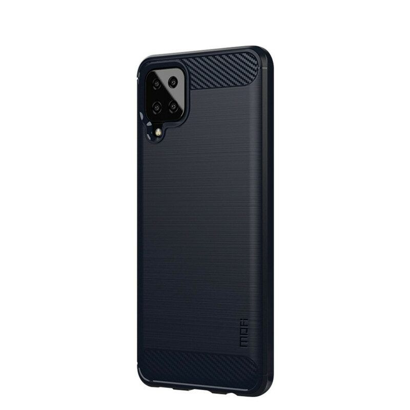 Hoesje voor Samsung Galaxy M12 / A12 Mofi Geborsteld Koolstofvezel