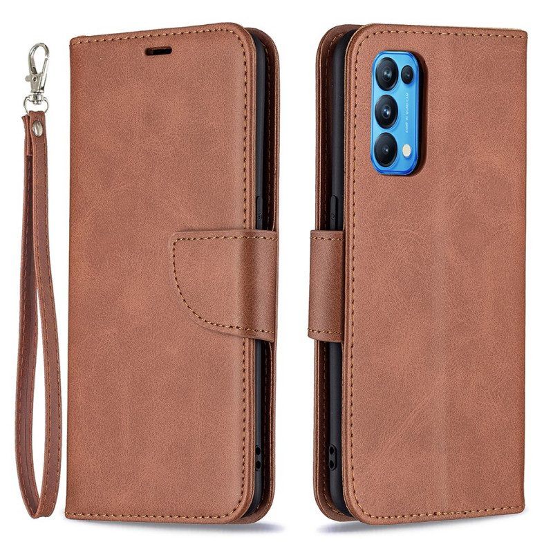 Folio-hoesje voor Oppo Find X3 Lite Flip Case Gladde Flap Schuin