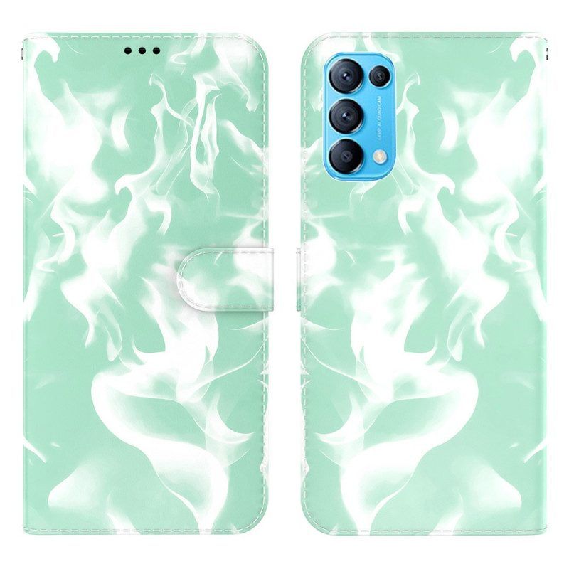 Leren Hoesje voor Oppo Find X3 Lite Abstract Patroon