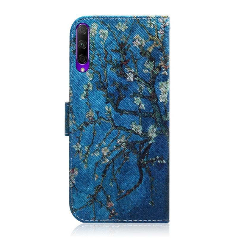 Flip Case Leren Huawei P Smart Pro Pro Bloeiende Takken