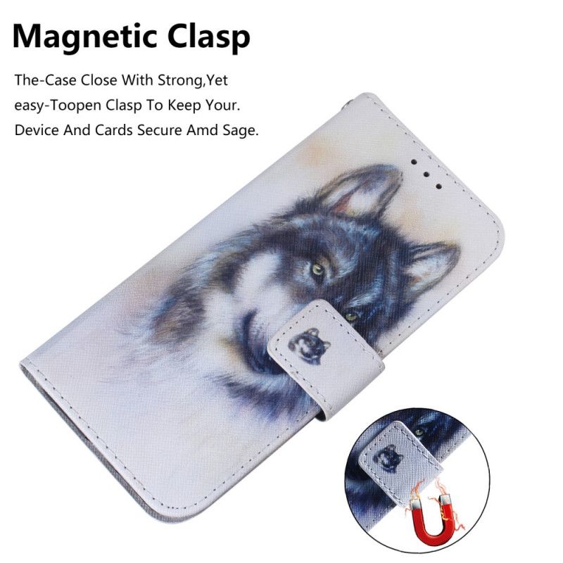 Flip Case Leren Huawei P Smart Pro Pro Honden Blik