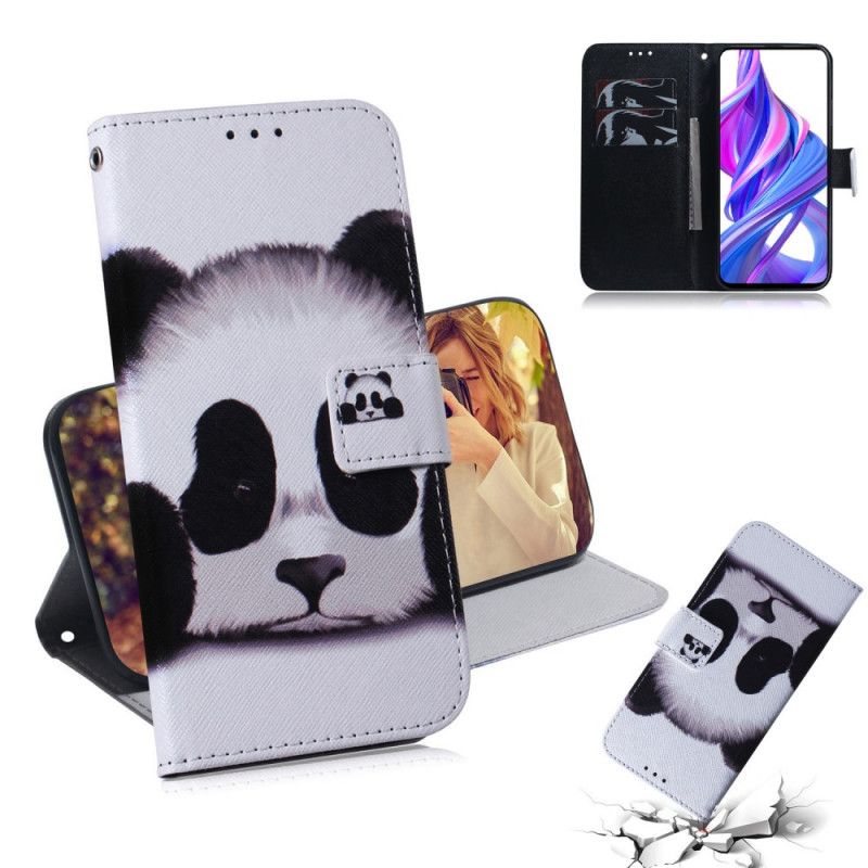 Leren Hoesje Huawei P Smart Pro Pro Pandagezicht