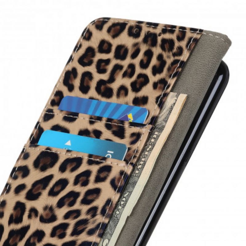 Folio-hoesje Sony Xperia 5 Iii Telefoonhoesje Eenvoudige Leopard