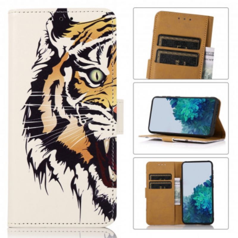 Folio-hoesje Sony Xperia 5 Iii Telefoonhoesje Fierce Tiger