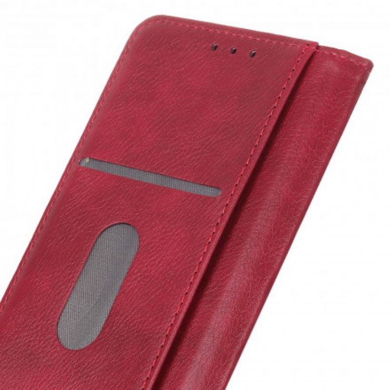 Folio-hoesje Sony Xperia 5 Iii Telefoonhoesje Litchi-leer Met Enkele Split