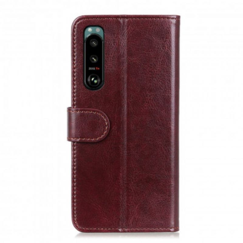 Leren Hoesje Sony Xperia 5 Iii Kunstleer Finesse Bescherming Hoesje