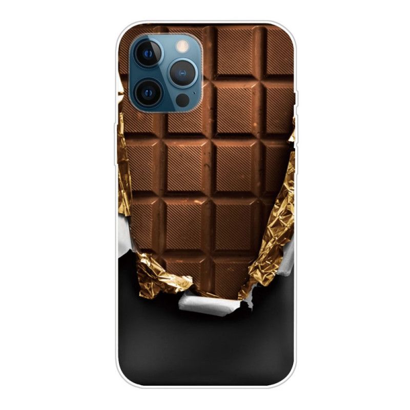 Case Hoesje iPhone 12 / 12 Pro Donkerbruin Bruin Telefoonhoesje Flexibele Chocolade