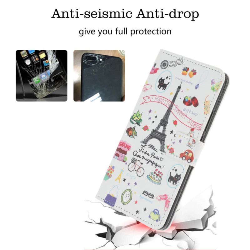 Cover Folio-hoesje iPhone 12 / 12 Pro Telefoonhoesje Ik Hou Van Parijs