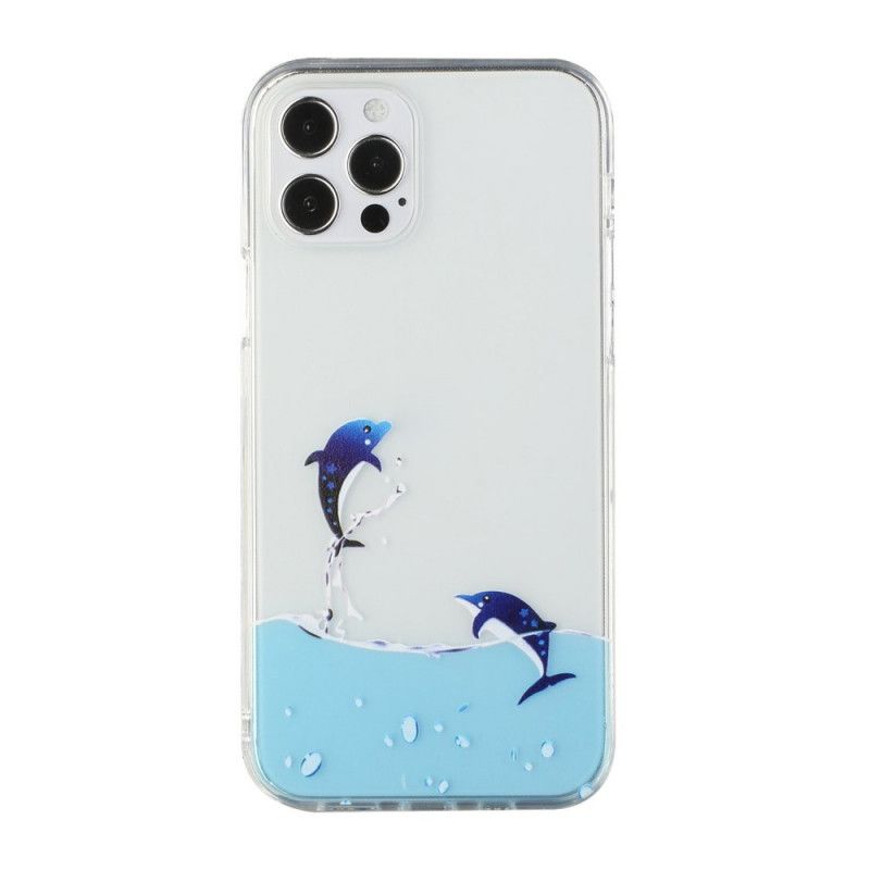Cover Hoesje iPhone 12 / 12 Pro Telefoonhoesje Dolfijnenspellen