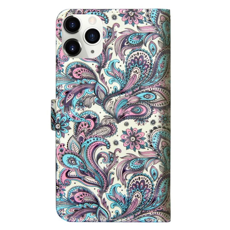 Flip Case Leren iPhone 12 / 12 Pro Lichtvlek Bloemenpatronen