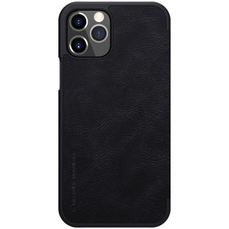 Folio-hoesje iPhone 12 / 12 Pro Rood Zwart Nillkin Qin-Reeks