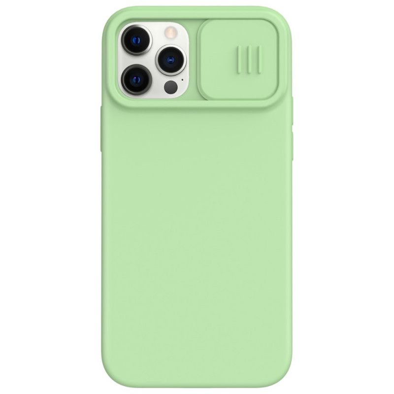 Hoesje iPhone 12 / 12 Pro Rood Zwart Bescherming Van De Nillkin-Fotomodule