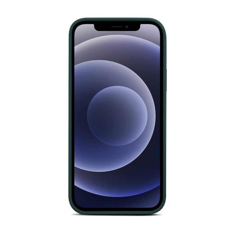 Hoesje iPhone 12 / 12 Pro Rood Zwart Echt Leer