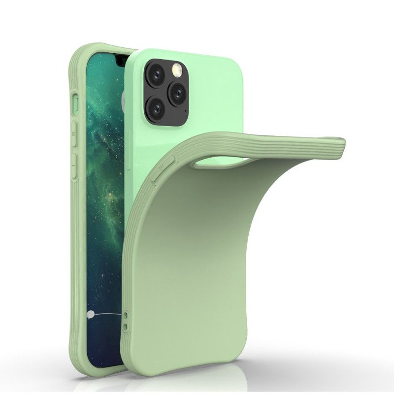 Hoesje iPhone 12 / 12 Pro Rood Zwart Flexibele Mat Siliconen