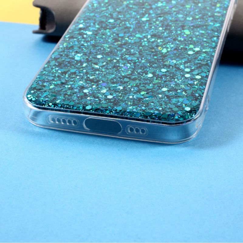 Hoesje iPhone 12 / 12 Pro Roze Rood Premium Glitter