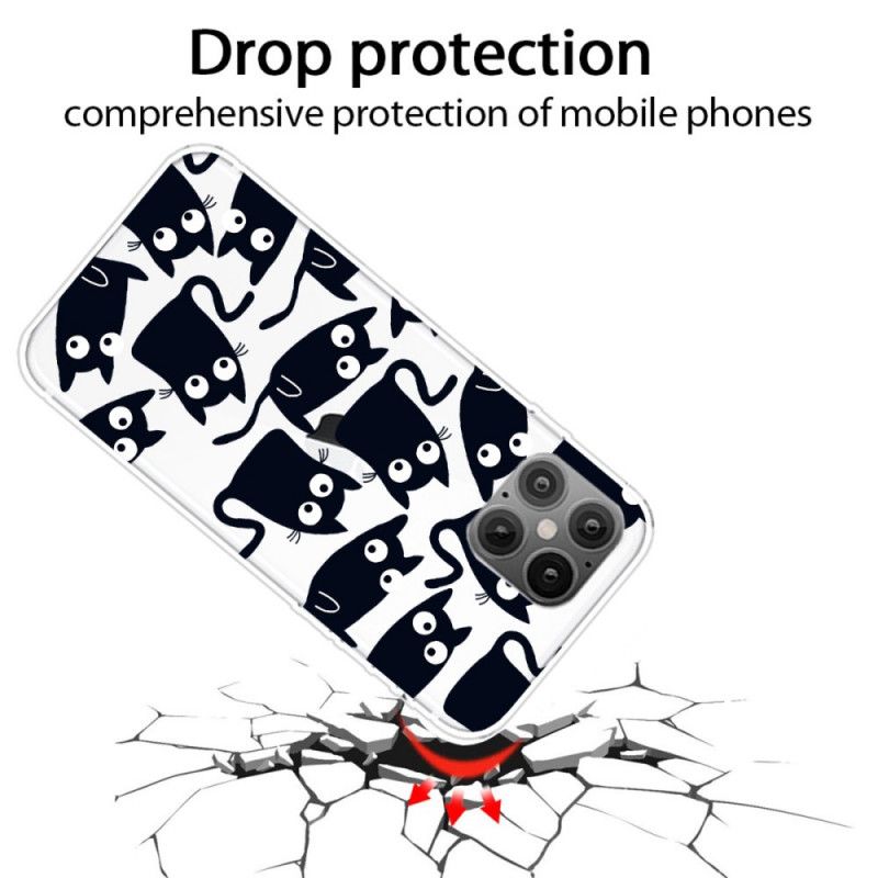 Hoesje iPhone 12 / 12 Pro Telefoonhoesje Zwarte Muizen