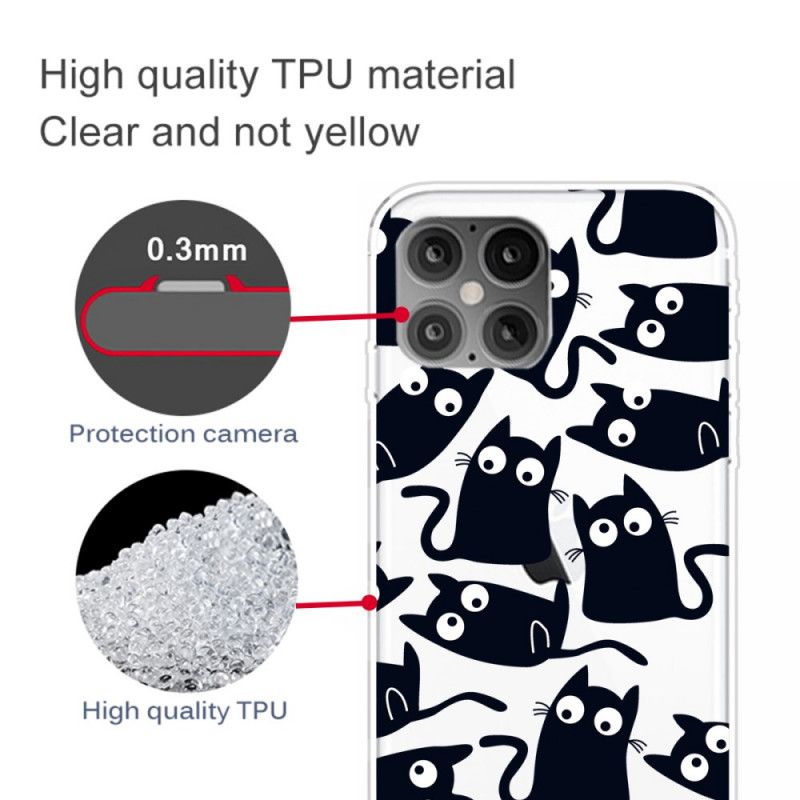 Hoesje iPhone 12 / 12 Pro Telefoonhoesje Zwarte Muizen