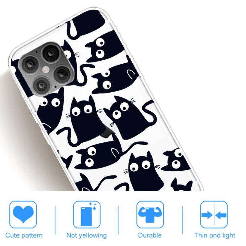 Hoesje iPhone 12 / 12 Pro Telefoonhoesje Zwarte Muizen