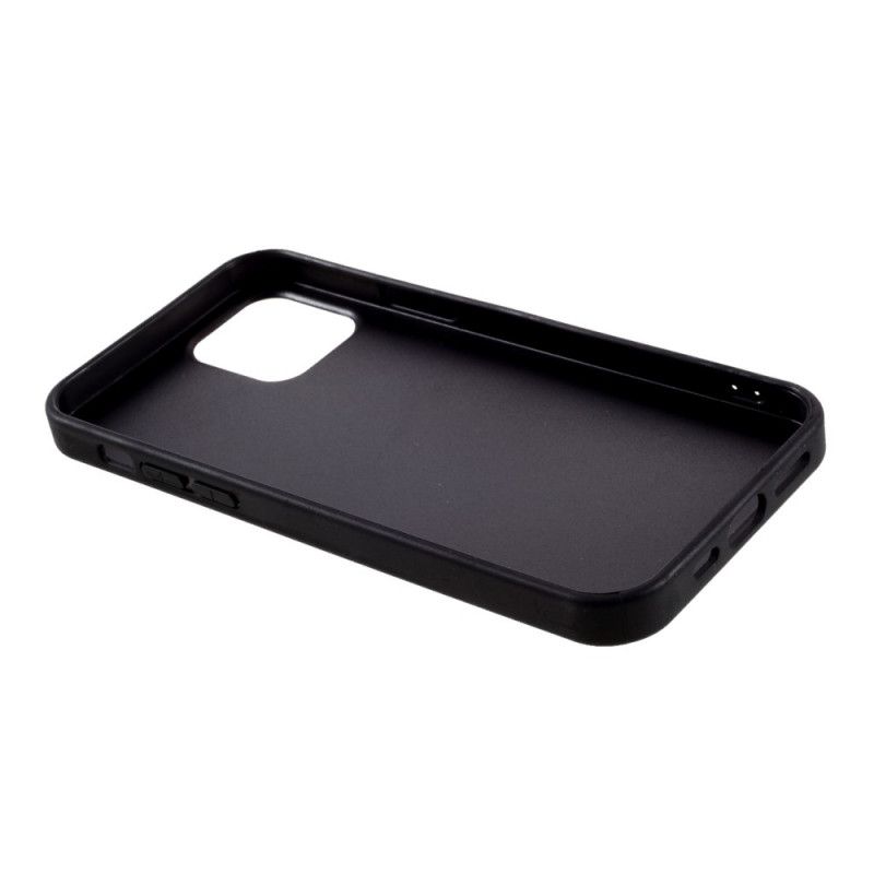 Hoesje iPhone 12 / 12 Pro Wit Zwart Hartjeskaarthouder