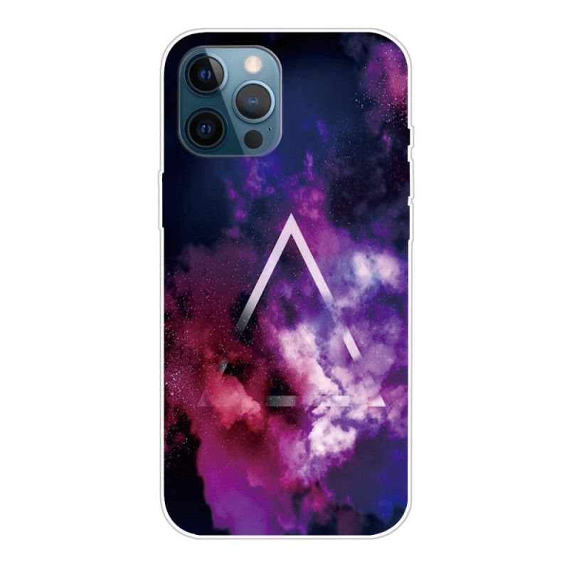 Hoesje voor iPhone 12 / 12 Pro Roze Grijs Flexibele Geometrie