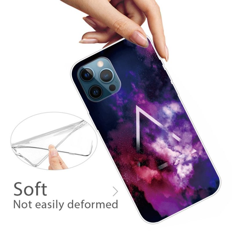 Hoesje voor iPhone 12 / 12 Pro Roze Grijs Flexibele Geometrie