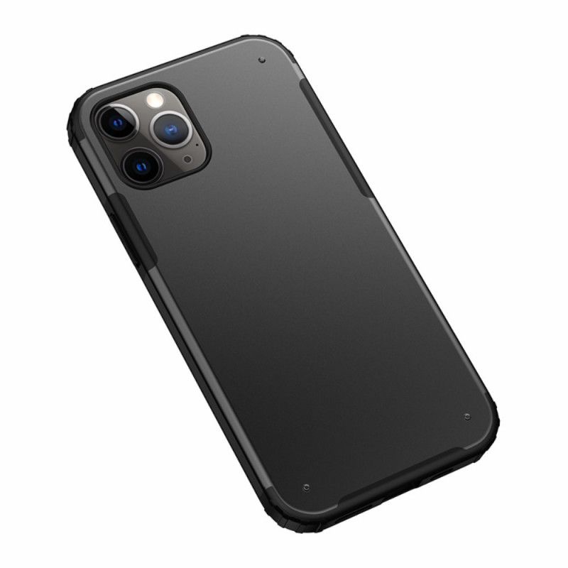 Hoesje voor iPhone 12 / 12 Pro Wit Zwart Matte Hybride