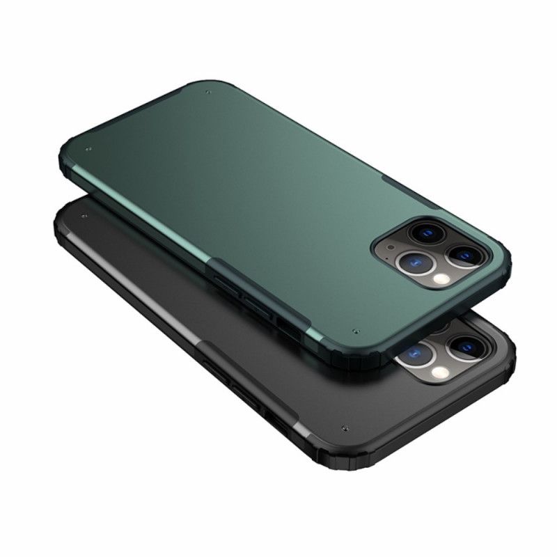 Hoesje voor iPhone 12 / 12 Pro Wit Zwart Matte Hybride