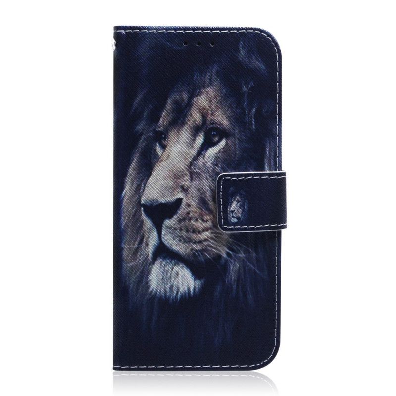 Leren Hoesje iPhone 12 / 12 Pro Dromende Leeuw