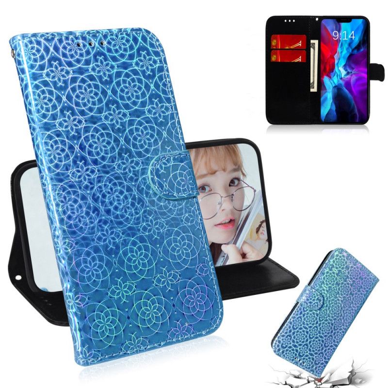 Leren Hoesje voor iPhone 12 / 12 Pro Grijs Zwart Pure Kleur