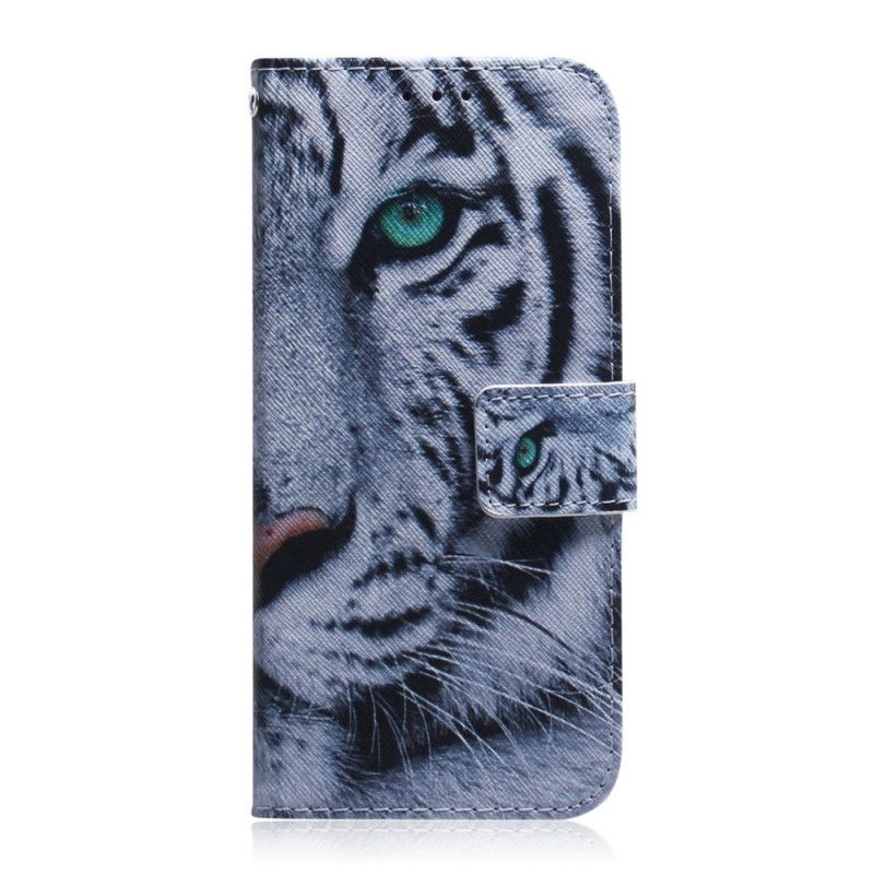 Leren Hoesje voor iPhone 12 / 12 Pro Tijgergezicht