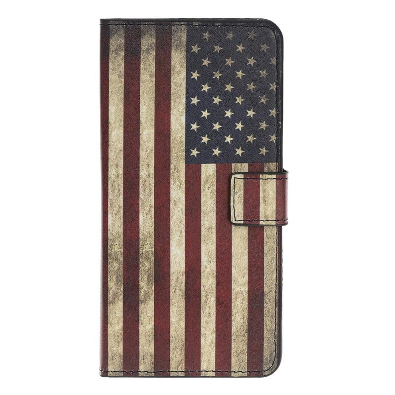 Leren Hoesje voor iPhone 12 / 12 Pro Usa Vlag