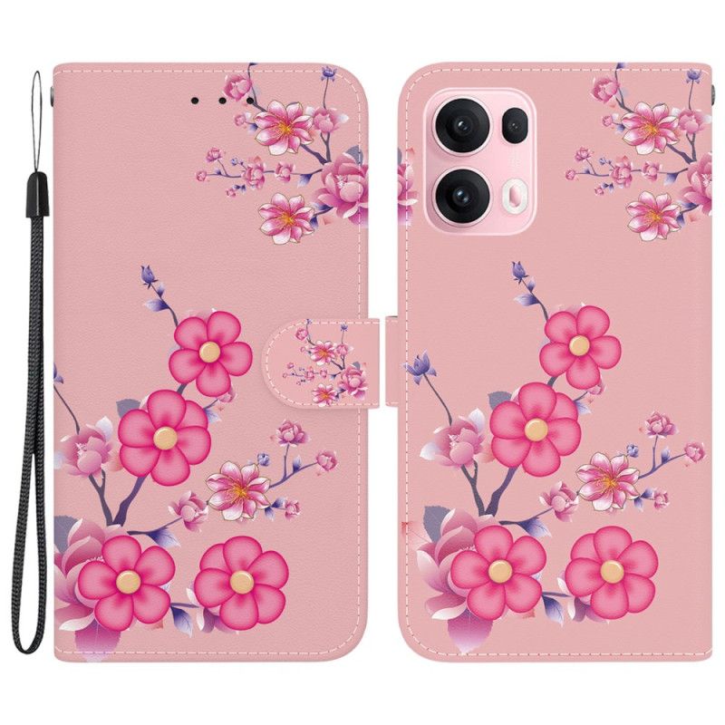 Leren Hoesje Oppo Reno 13 Pro 5g Sakura-patroon Bescherming Hoesje