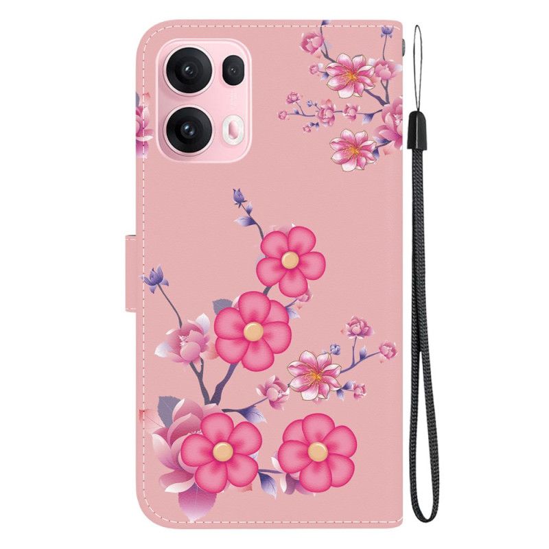 Leren Hoesje Oppo Reno 13 Pro 5g Sakura-patroon Bescherming Hoesje