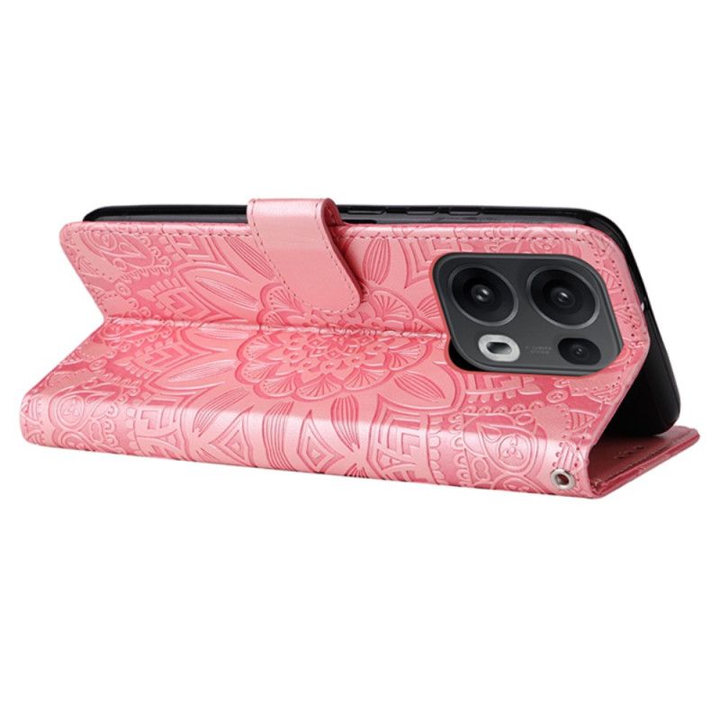 Leren Hoesje Oppo Reno 13 Pro 5g Zonnebloem