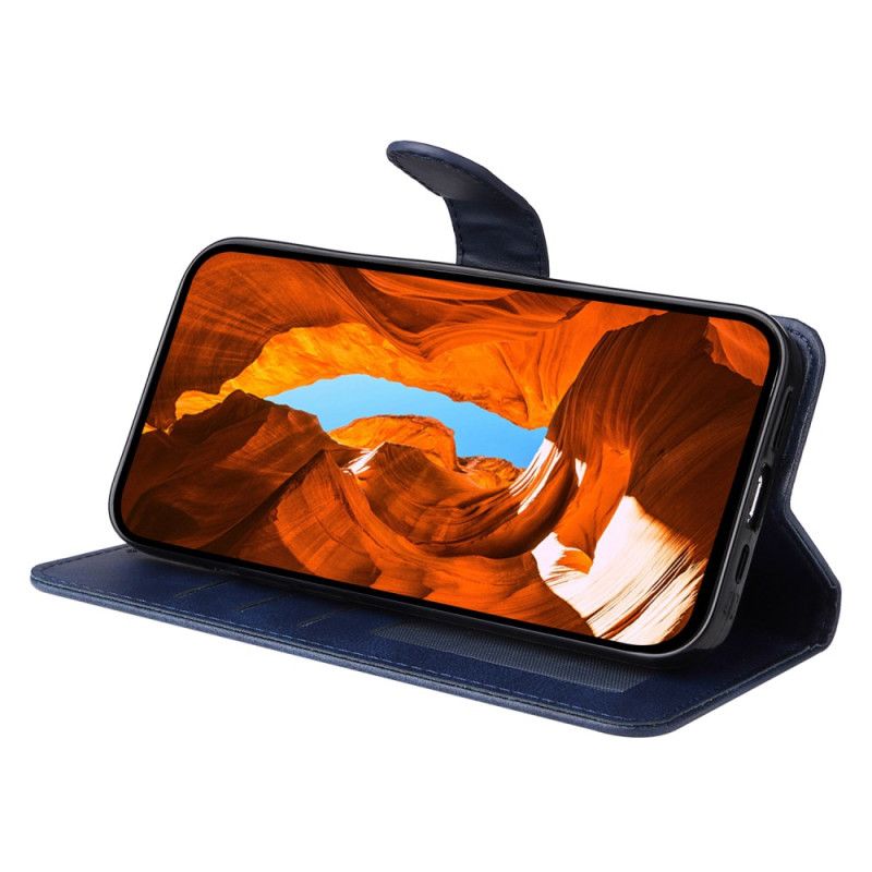 Leren Hoesje Voor Oppo Reno 13 Pro 5g Effen Kunstleren Band