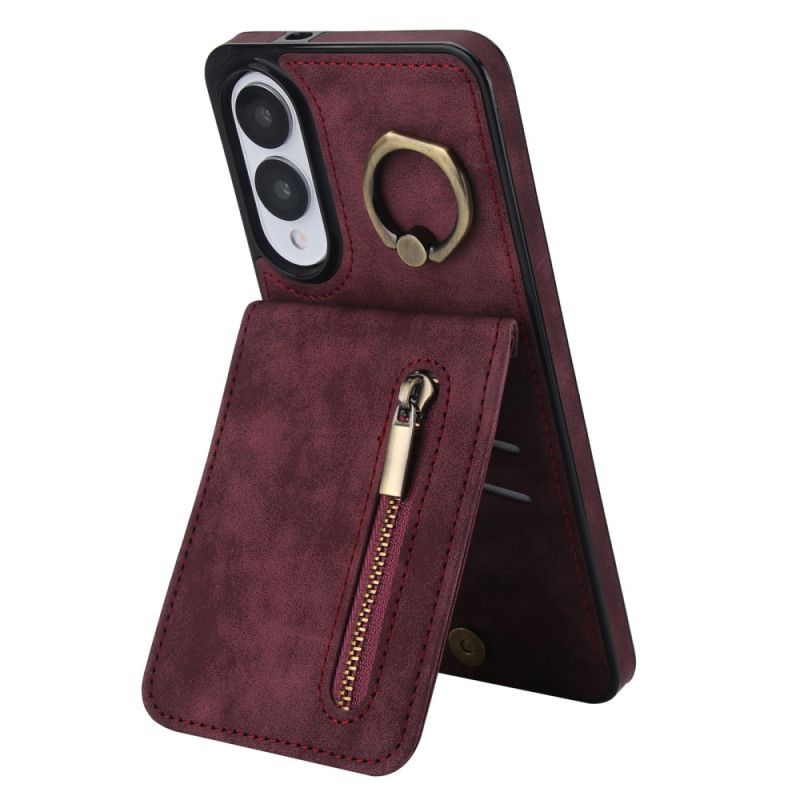 Case Hoesje Samsung Galaxy S25 5g Edge Telefoonhoesje Portemonnee Met Ritssluiting En Rfid-technologie