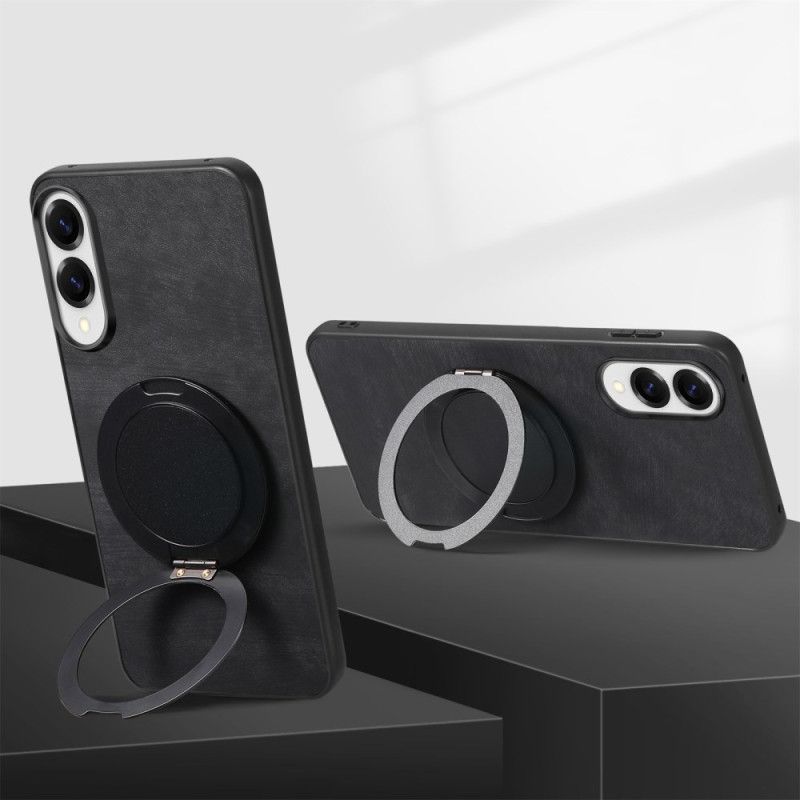 Case Hoesje Samsung Galaxy S25 5g Edge Telefoonhoesje Suède-effect Met Draaibare Standaard