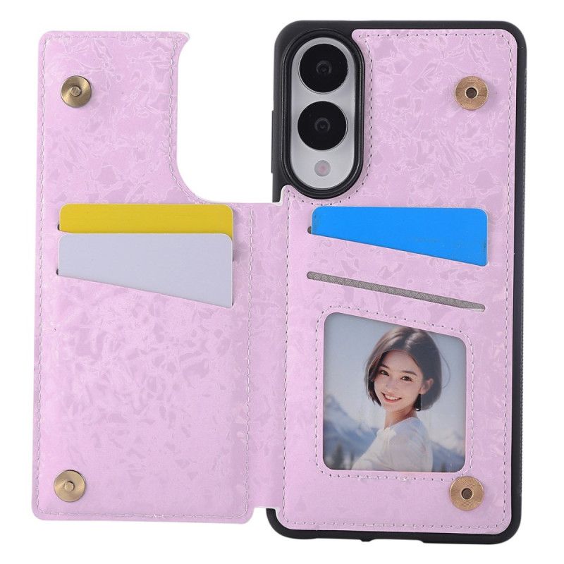 Cover Hoesje Samsung Galaxy S25 5g Edge Telefoonhoesje Kaarthouder Met Bloemenmotief